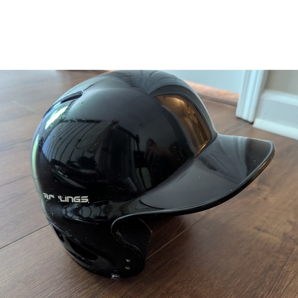 Rawlings MLTBH-R1 Youth Baseball Batting Helmet Black Gloss MLB Size 6 1/4-6 7/8